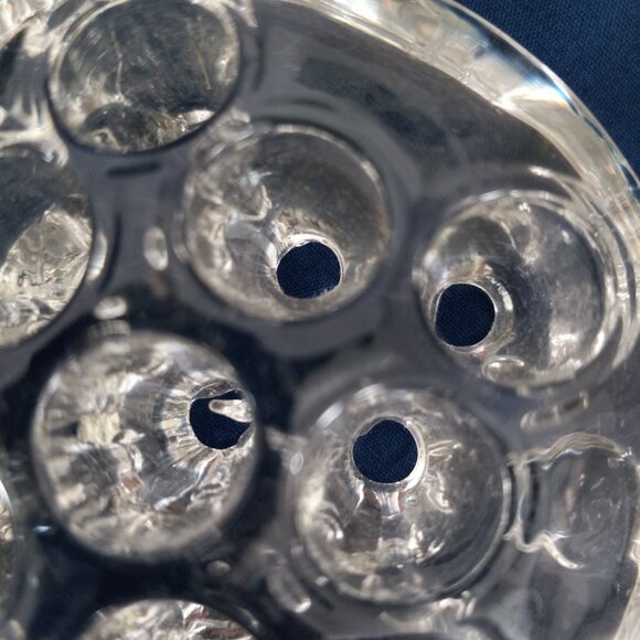 Vintage Glass Flower Frog 11 Hole for Stems - Picture 5 of 7